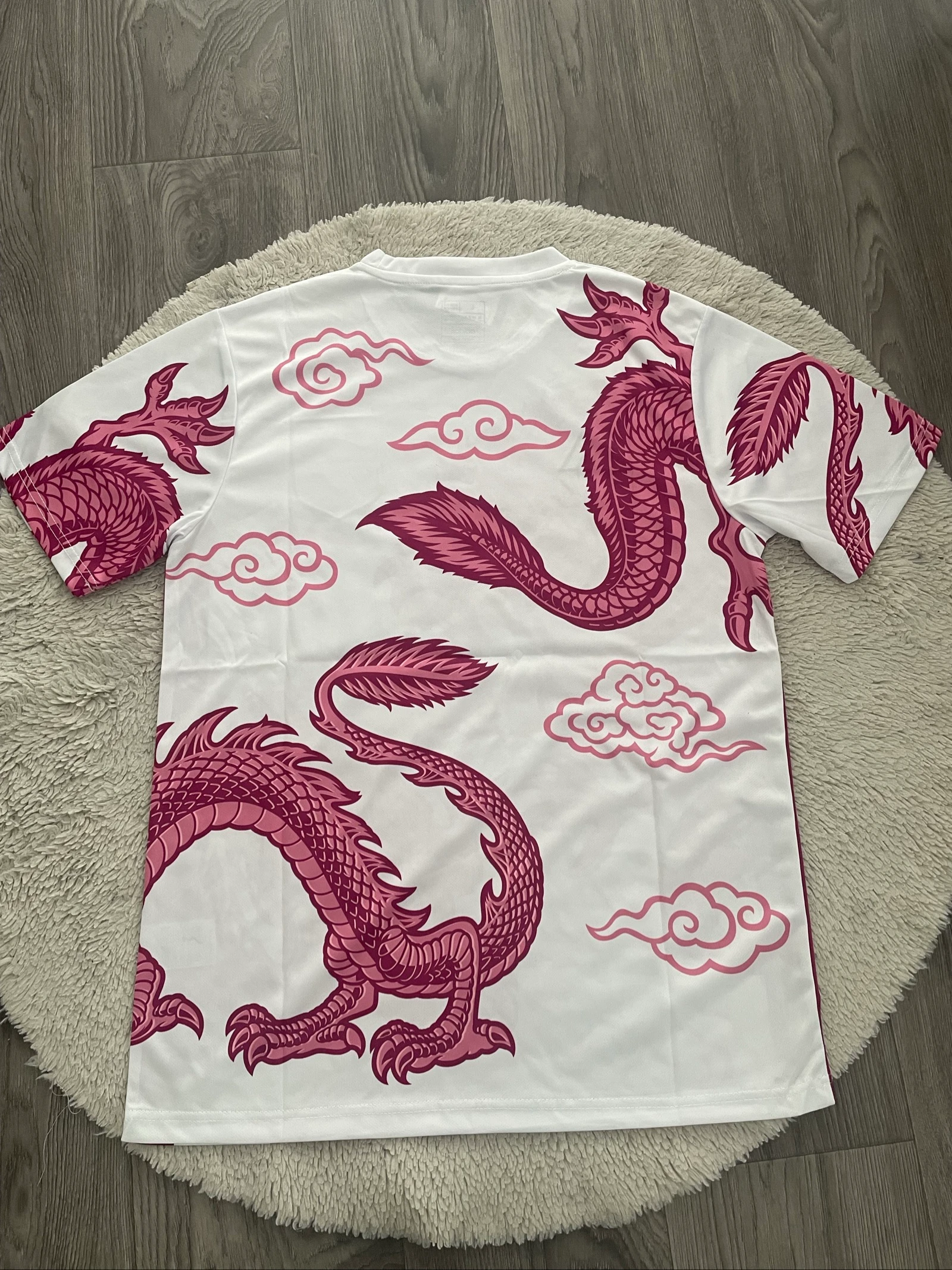 maillot de foot football concept japon dragon rose fuchsia blanc taille L adidas stussy neuf – photo 3